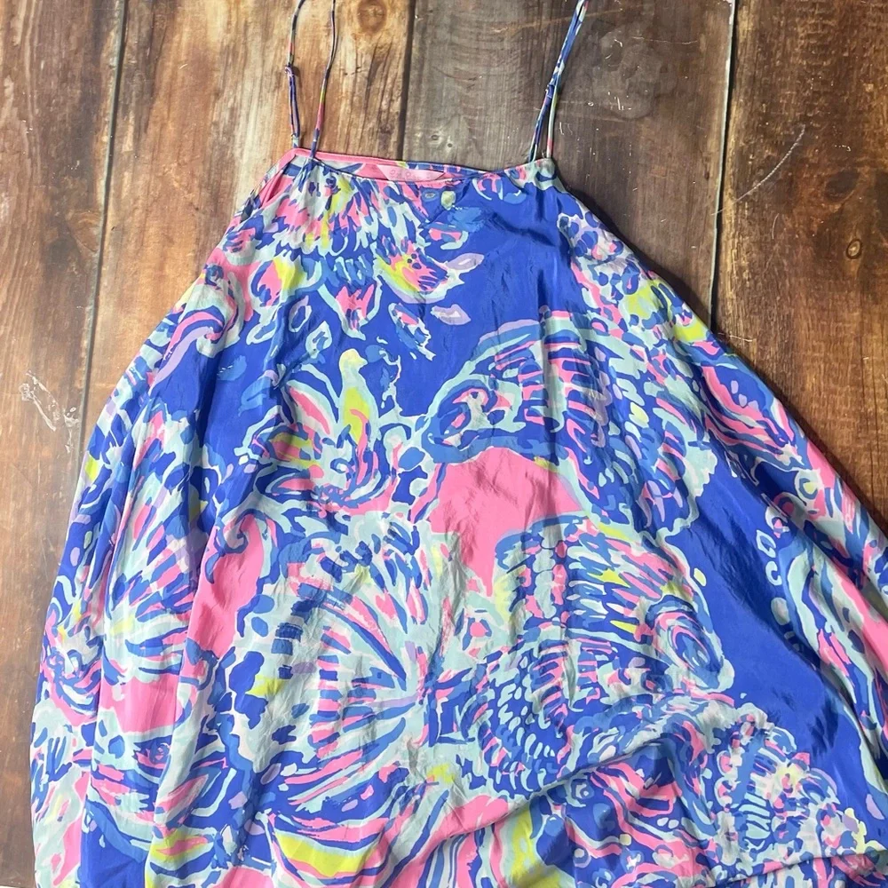 Lilly Pulitzer Silk Kimi Dress. Coastal Retreat. Size XXS - Picture 4 of 7